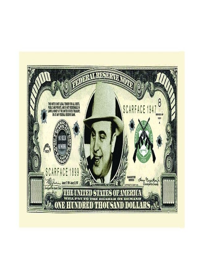 American Art Classics Al Capone $100,000.00 Bills - Pack of 10 - Best Gift for Fans of The Infamous Chicago Gangster - Image 2